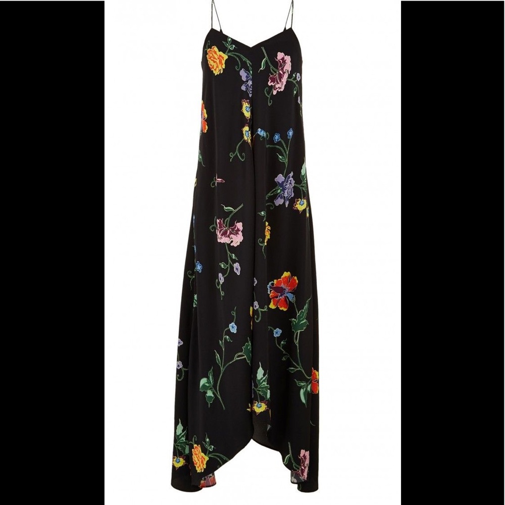 Tibi Bella Floral Handkerchief Maxi Dress